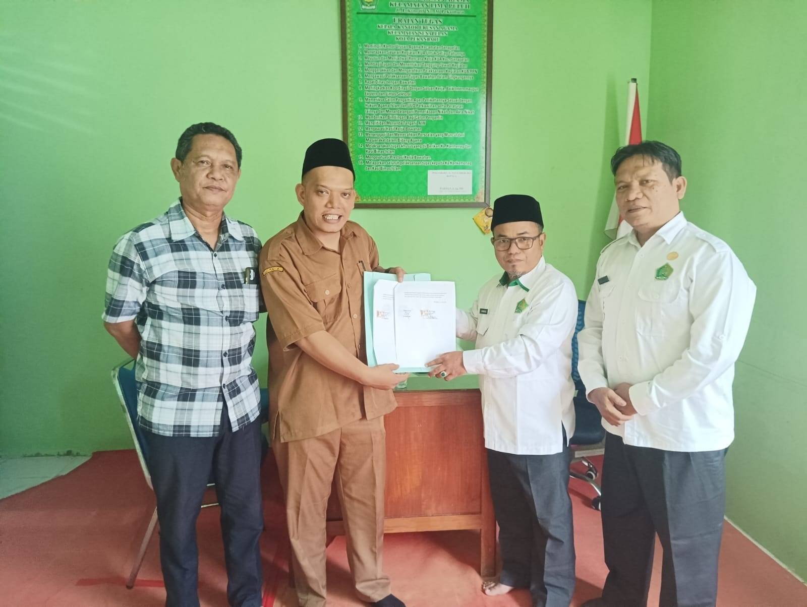 Jalin MoU, KUA Lima Puluh dan Masjid Al-Ihsan Sepakat Gelar Pengajian Rutin Dwi Mingguan
