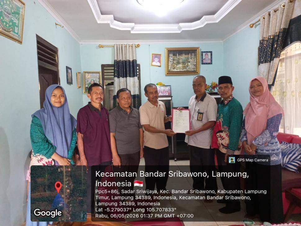 KUA Bandar Sribhawono Fasilitasi Penandatanganan AIW Wakaf