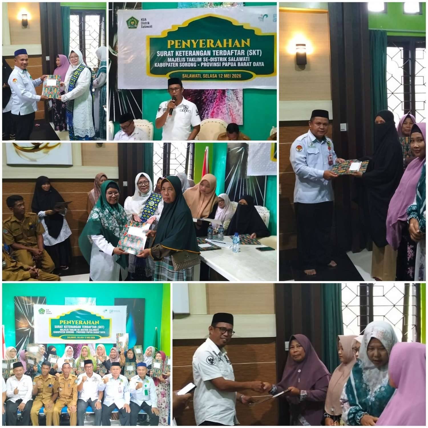 KUA Salawati Serahkan SKT Majelis Taklim se-Distrik Salawati Kabupaten Sorong