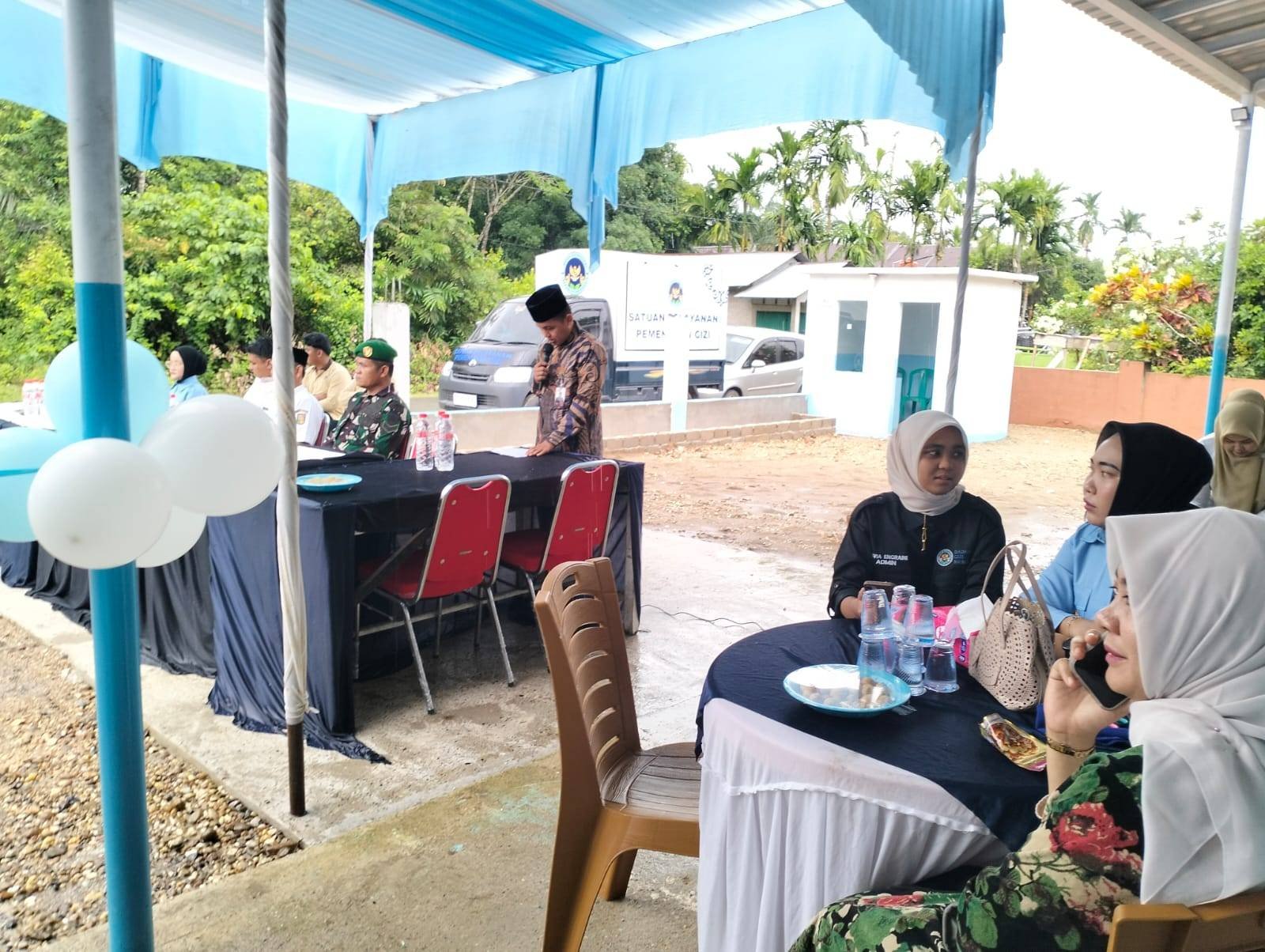 Penghulu Pimpin Doa pada Grand Opening SPPG Kecamatan Kuantan Hilir Seberang