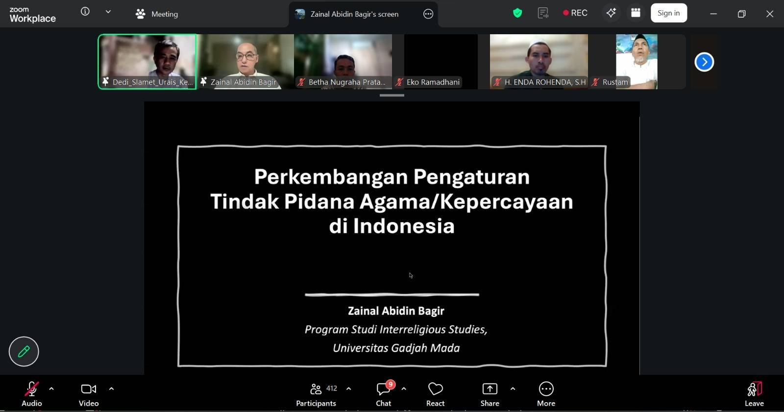 Webinar D’PARK: KUA Tuhemberua Perdalam Pasal Agama dalam KUHP Baru