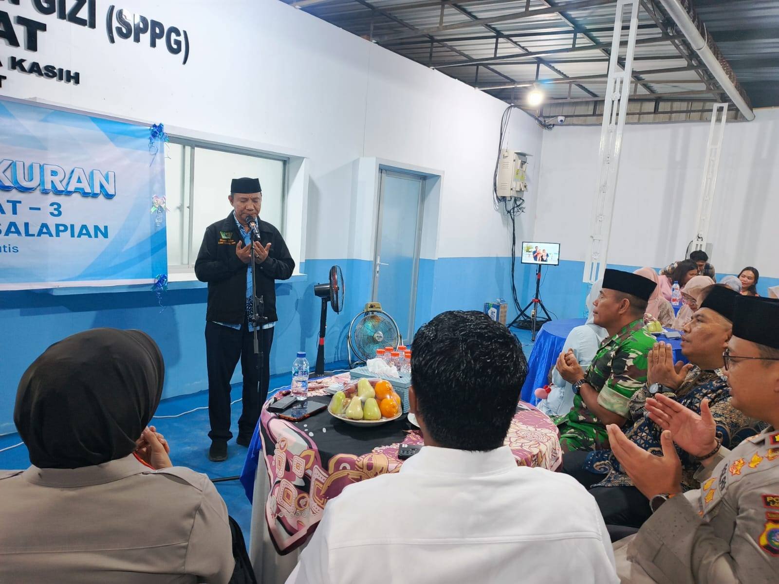 Kepala KUA Salapian Pimpin Doa Syukuran Peresmian SPPG MBG Polres Langkat -3 Desa Minta Kasih