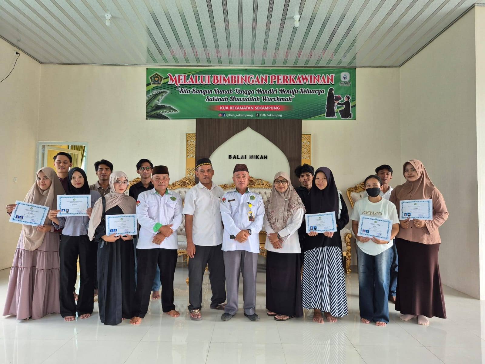Penyuluh Agama KUA Sekampung Gelar Suscatin untuk 6 Pasangan Calon Pengantin