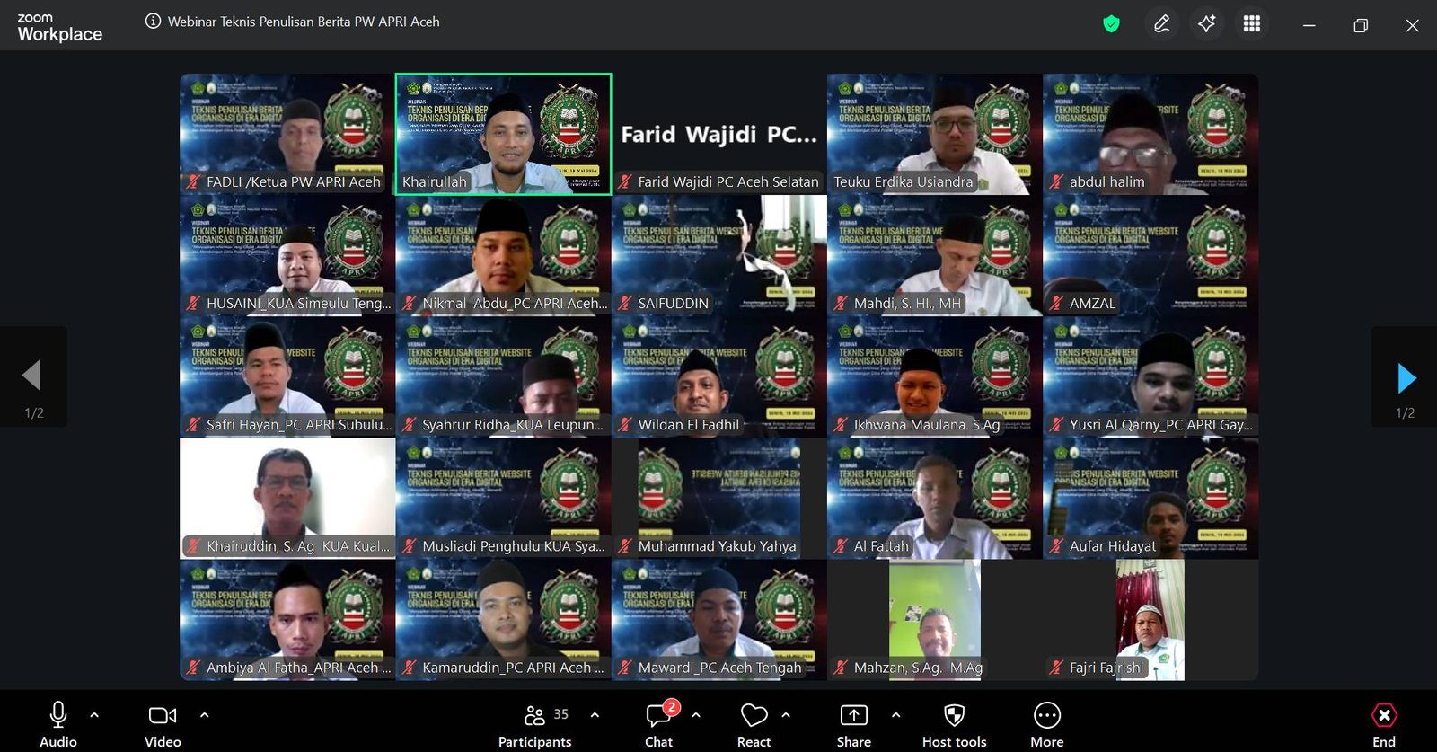 APRI Aceh Gelar Webinar Penulisan Berita Digital