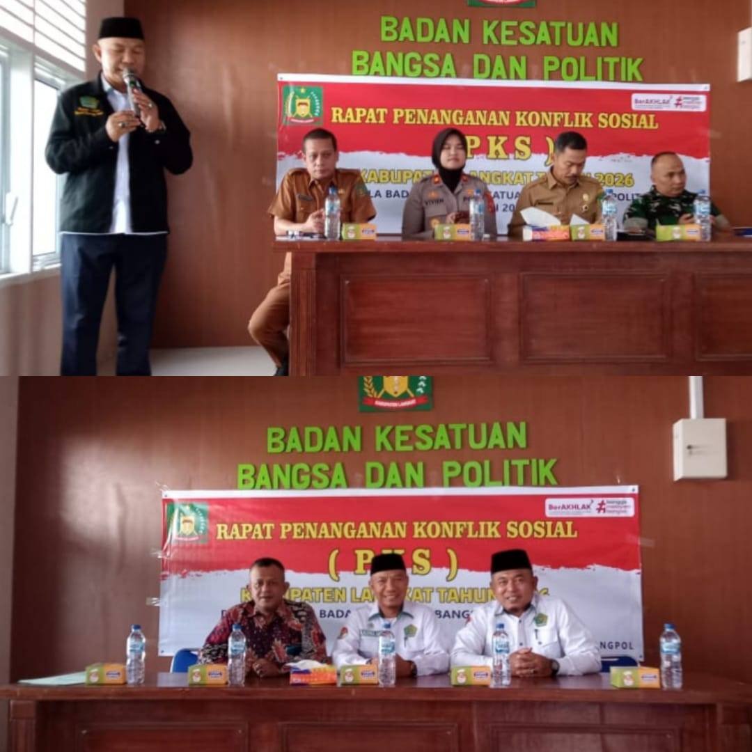Kepala KUA Salapian Mengikuti Sekaligus Pembaca Doa Rapat Penanganan Konflik Sosial Kabupaten Langkat