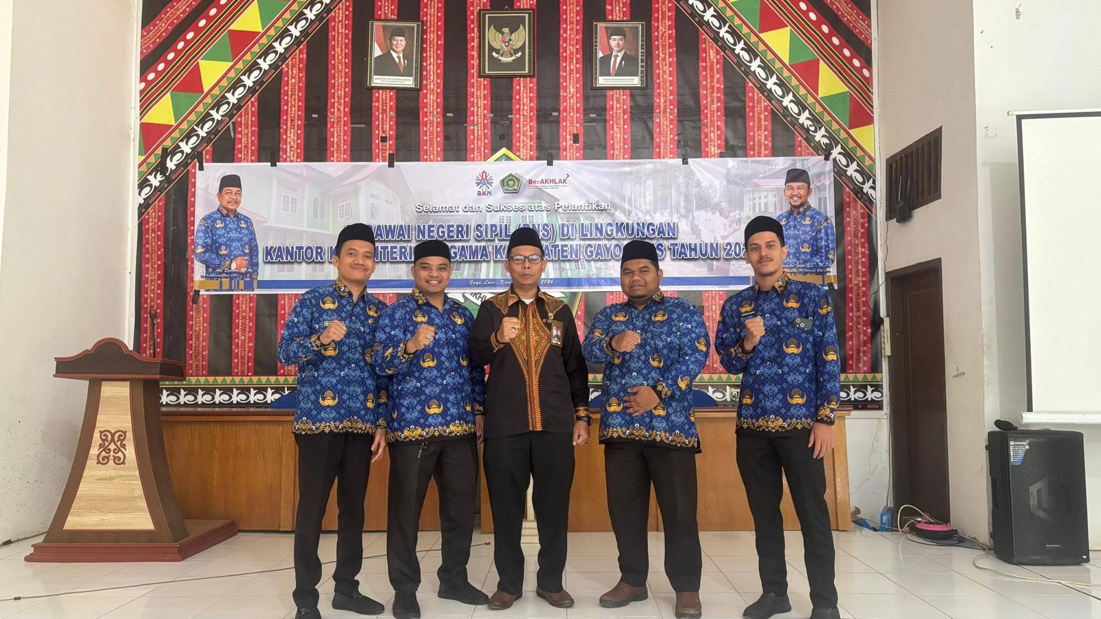 Empat CPNS Penghulu Gayo Lues Dilantik sebagai PNS
