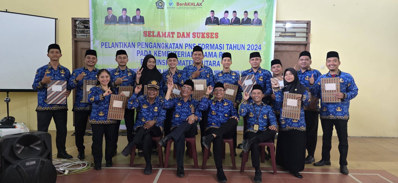 2 CPNS KUA Tuhemberua Resmi Dilantik PNS, Siap Wujudkan Kemenag Berdampak