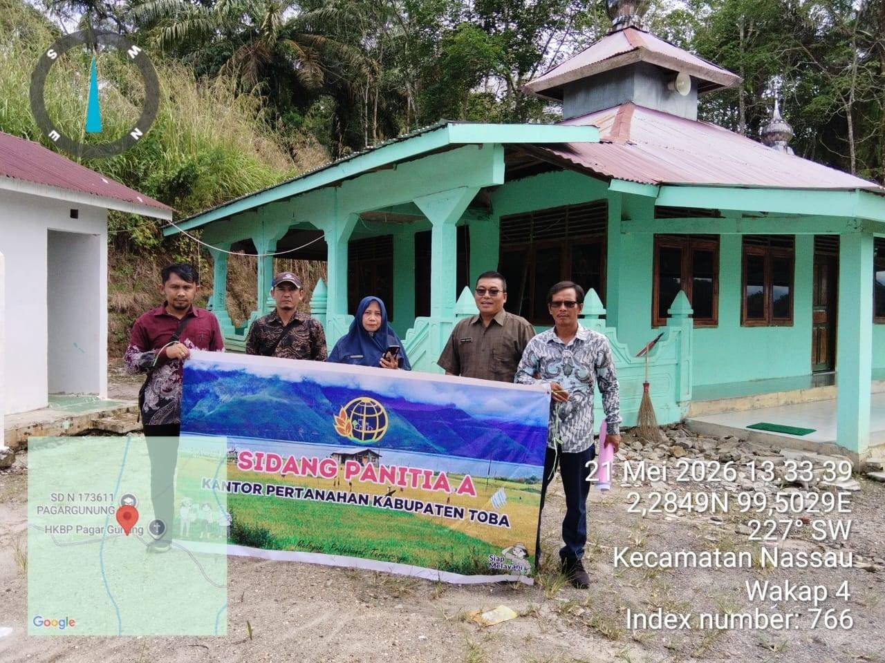 KUA Nassau dan Kantah BPN Toba Sidang Penetapan Status Tanah Wakaf Pekuburan dan Masjid 