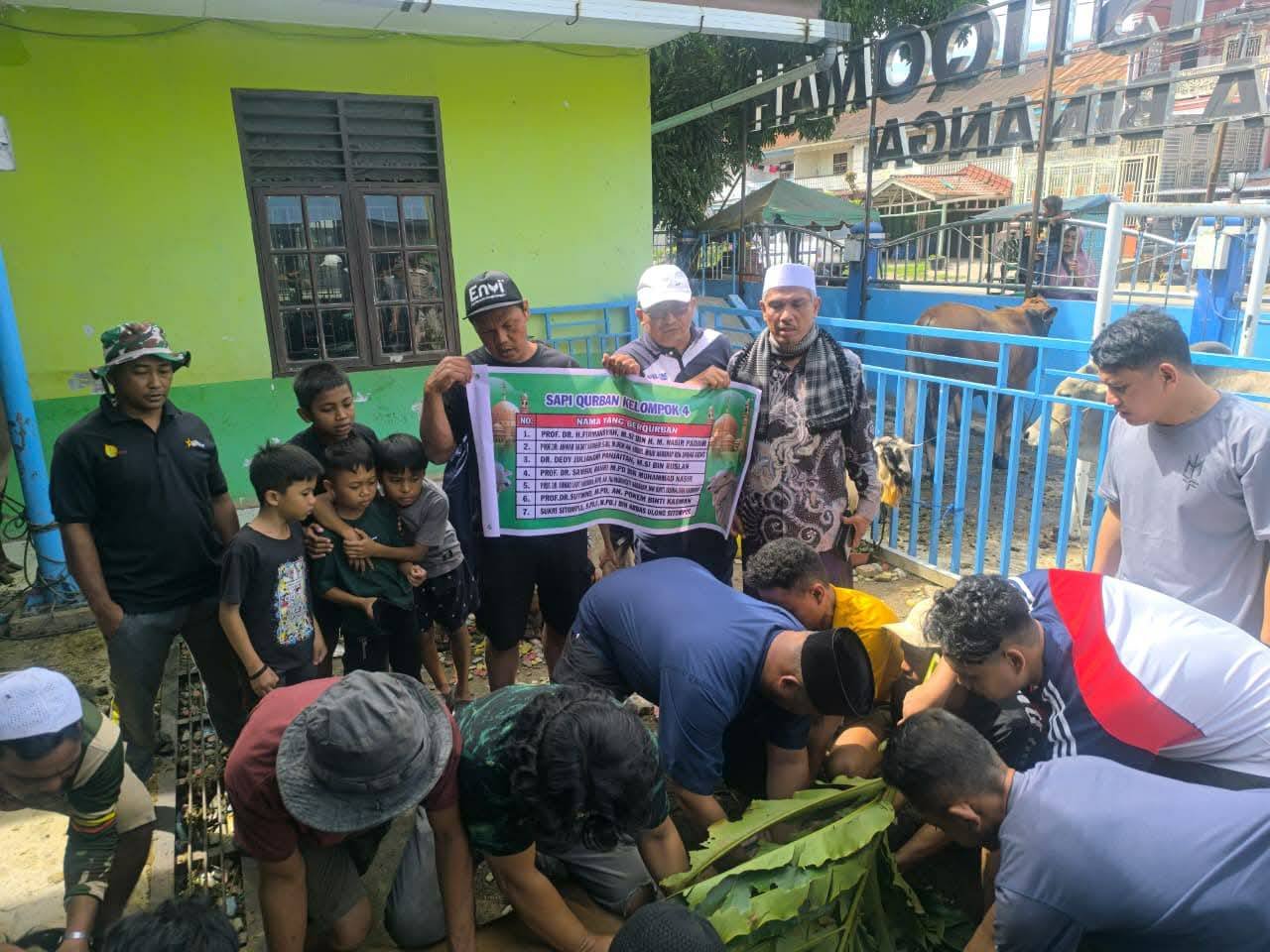 Menebar Cinta Kasih Melalui Qurban, Kepala KUA Tigabinanga Hadiri Prosesi Penyembelihan Hewan Qurban