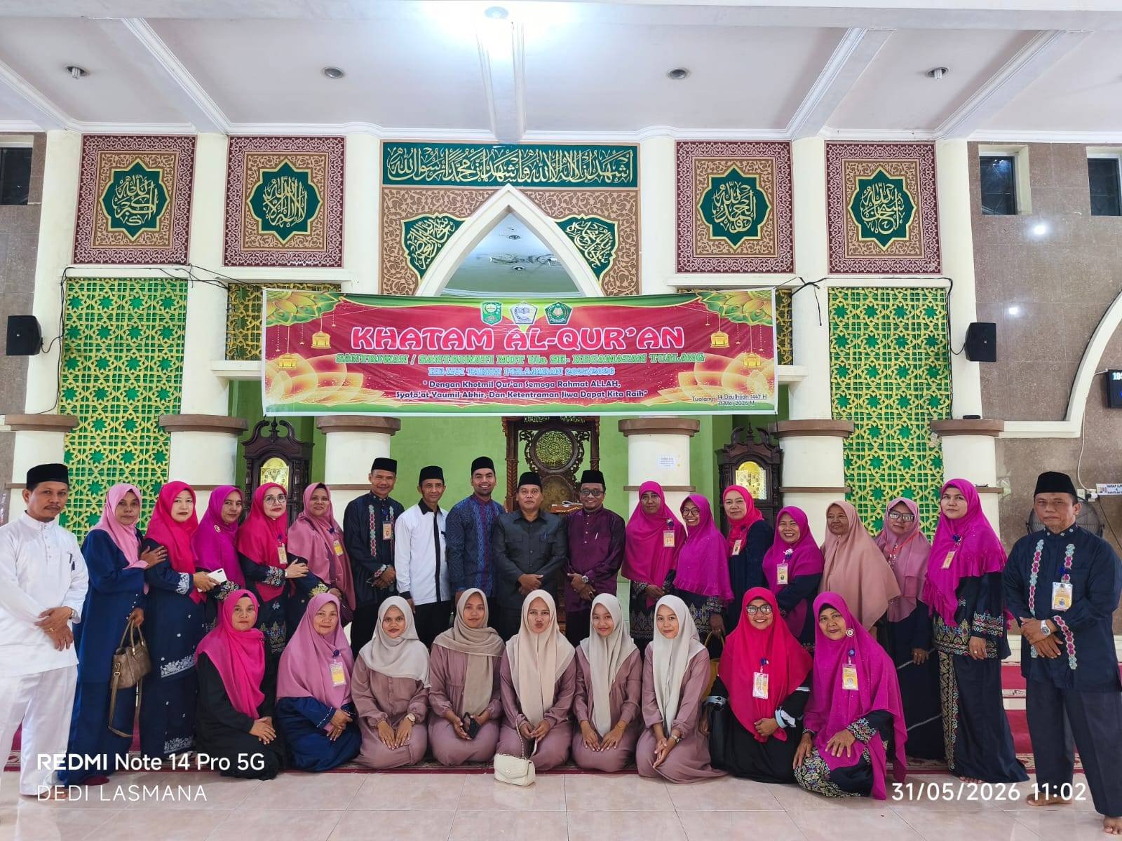 KUA Tualang Hadiri Khatam Al-Qur’an MDT se-Kecamatan Tualang di Masjid Baiturridho Kampung Perawang Barat