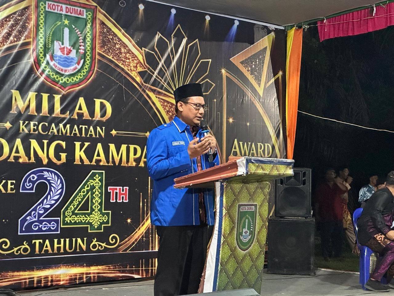 Kepala KUA Medang Kampai Pimpin Doa pada Milad Kecamatan ke-24
