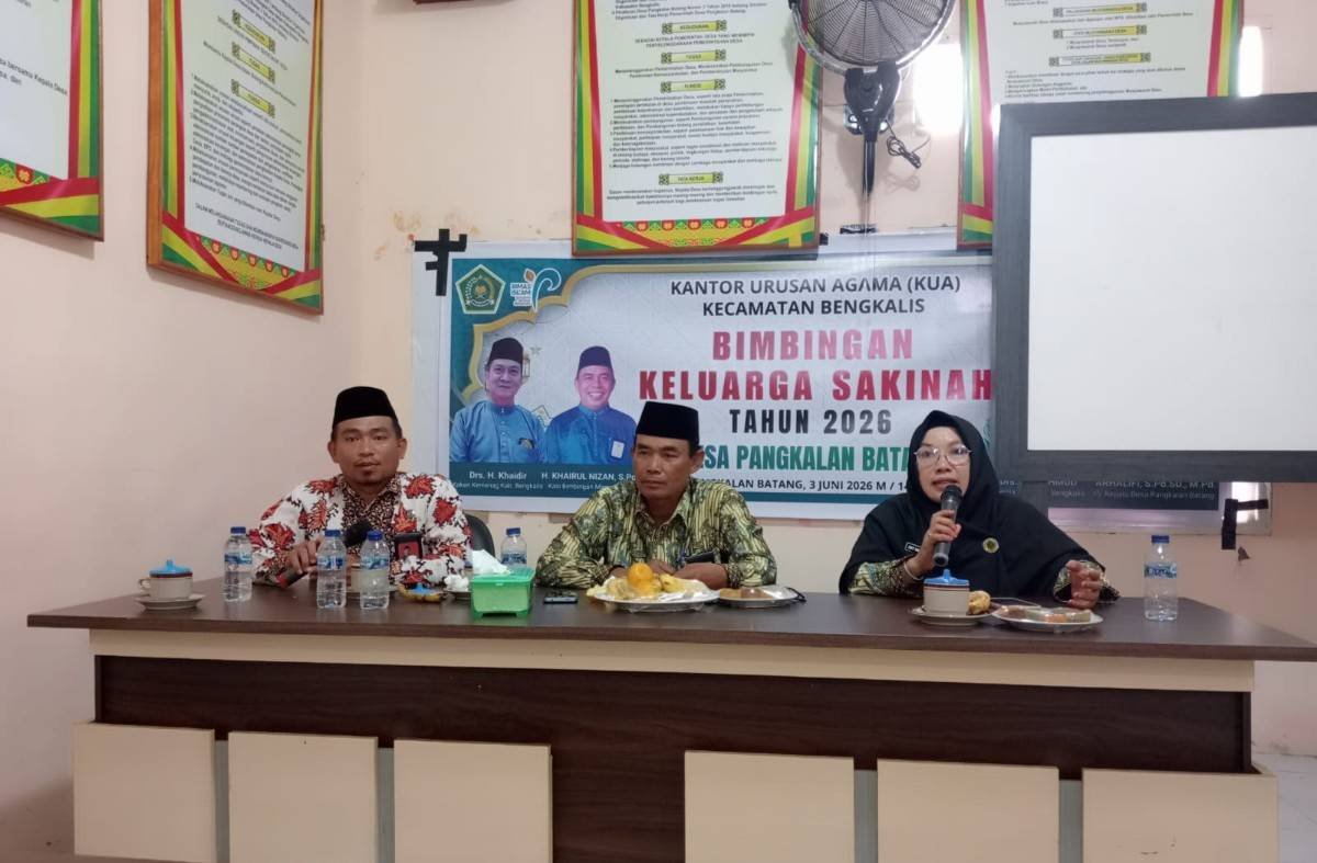 KUA Bengkalis Gelar Pembinaan Keluarga Sakinah bagi Pasangan Suami Istri