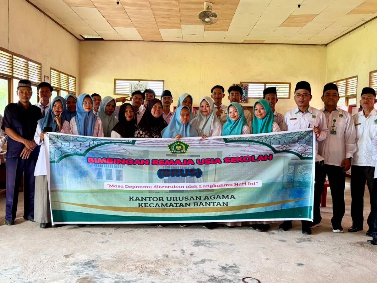 KUA Kecamatan Bantan Gelar Kegiatan Bimbingan Remaja Usia Sekolah (BRUS) di MA Al-Ulum Desa Ulu Pulau