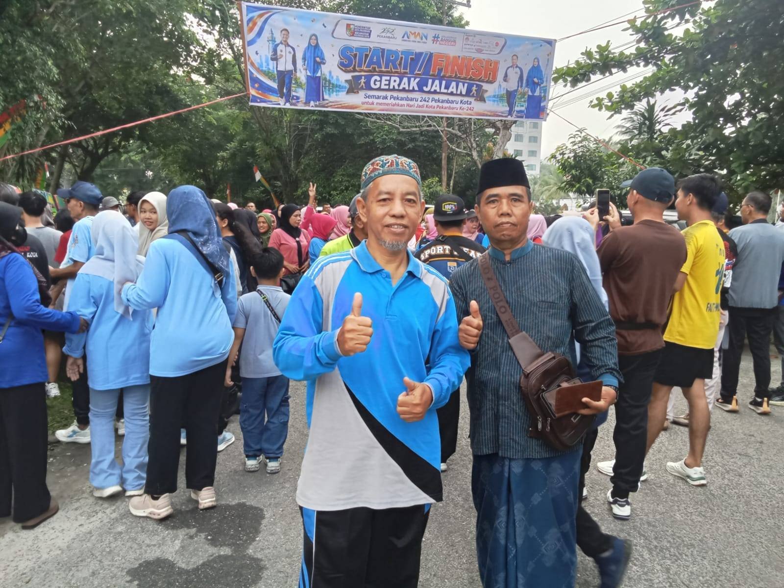 Semarak Pekanbaru Kota, Ka. KUA Ikuti Gerak Jalan Santai dan Senam Sehat