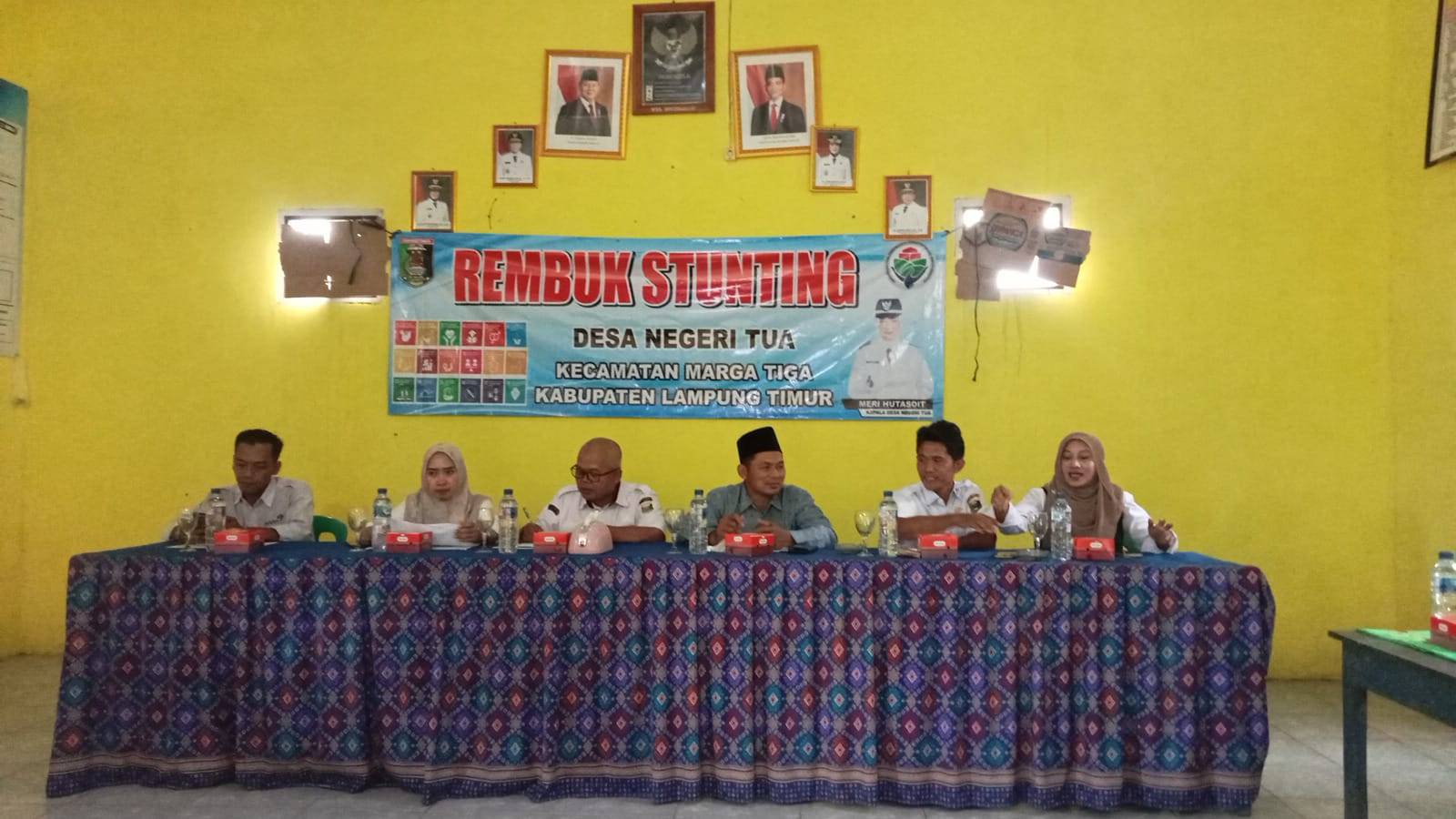 KUA Marga Tiga Hadiri Rembuk Stunting di Balai Desa Negeri Tua