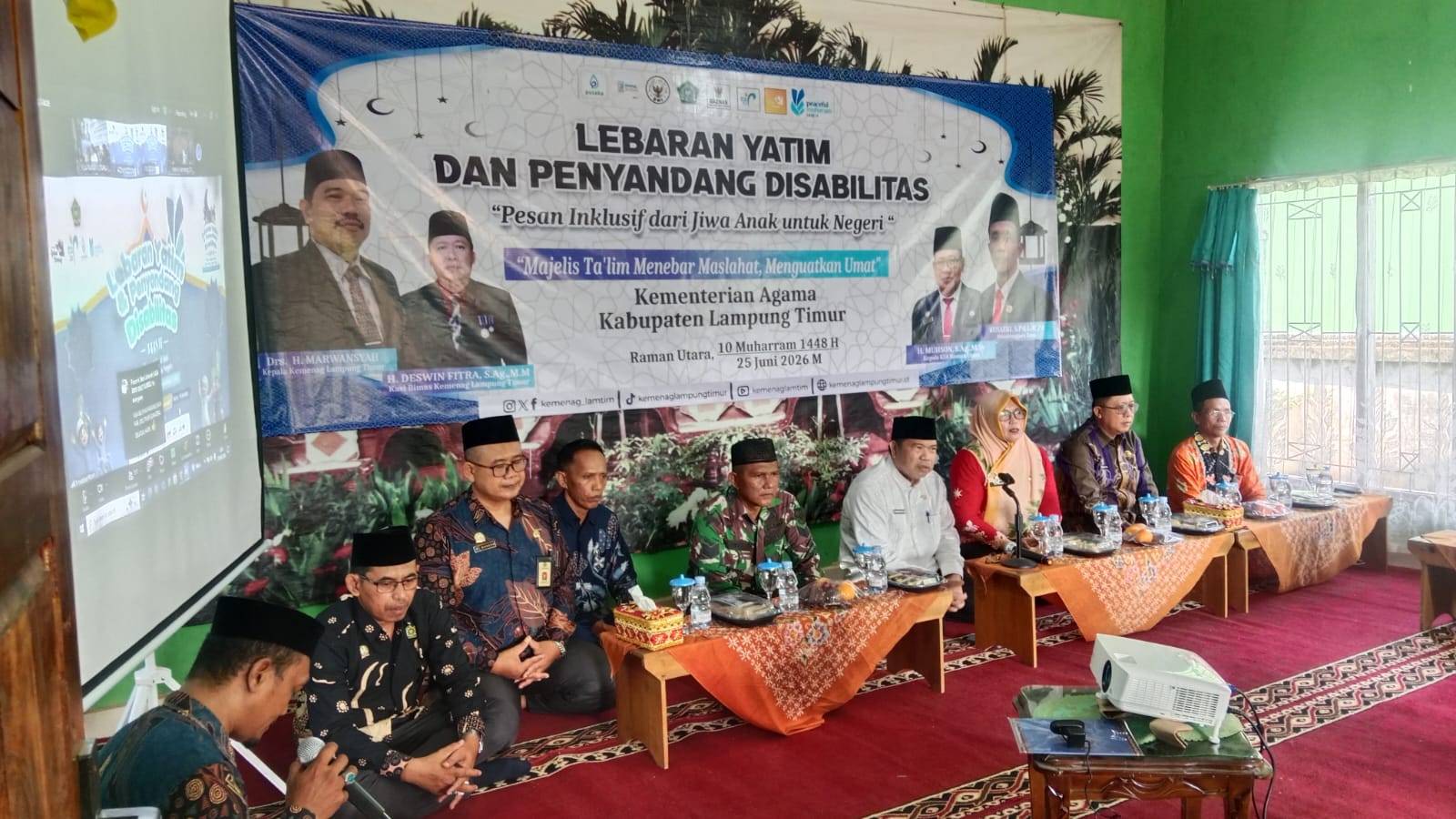 Kepala KUA Mataram Baru Hadiri Lebaran Yatim dan Disabilitas di Raman Utara