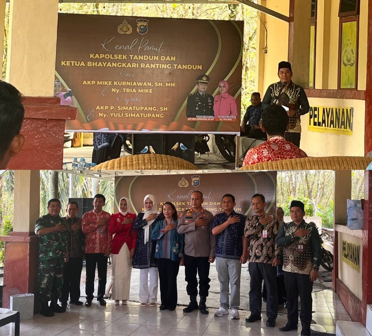 KUA Tandun Hadiri Kenal Pamit Kapolsek, Edi Azwar Pimpin Doa