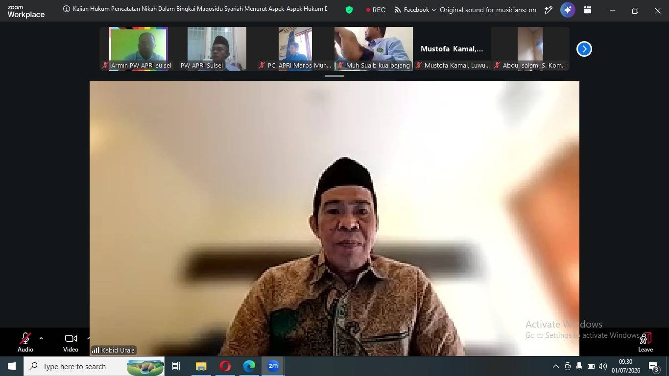 Kajian Pencatatan Nikah dalam Bingkai Maqasid Syariah, Perkuat Kompetensi dan Perspektif Hukum Penghulu Sulawesi Selatan