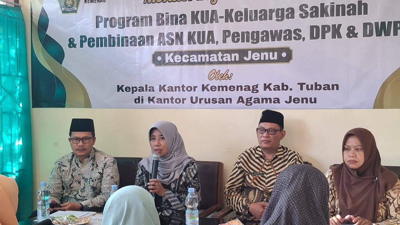 Perkuat Multi Layanan, KUA Jenu Serahkan Proposal JIMAT SANTRI Saat Monev & Pembinaan ASN
