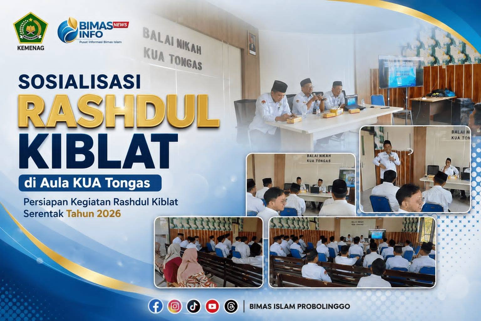 KUA Tongas Gelar Sosialisasi Rashdul Kiblat, Matangkan Persiapan Rashdul Kiblat Serentak 2026