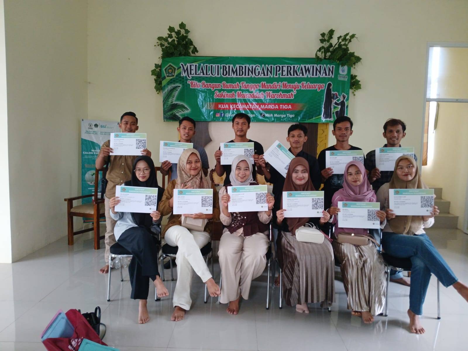 KUA Marga Tiga Bekali Enam Pasang Calon Pengantin Lewat Bimbingan Perkawinan