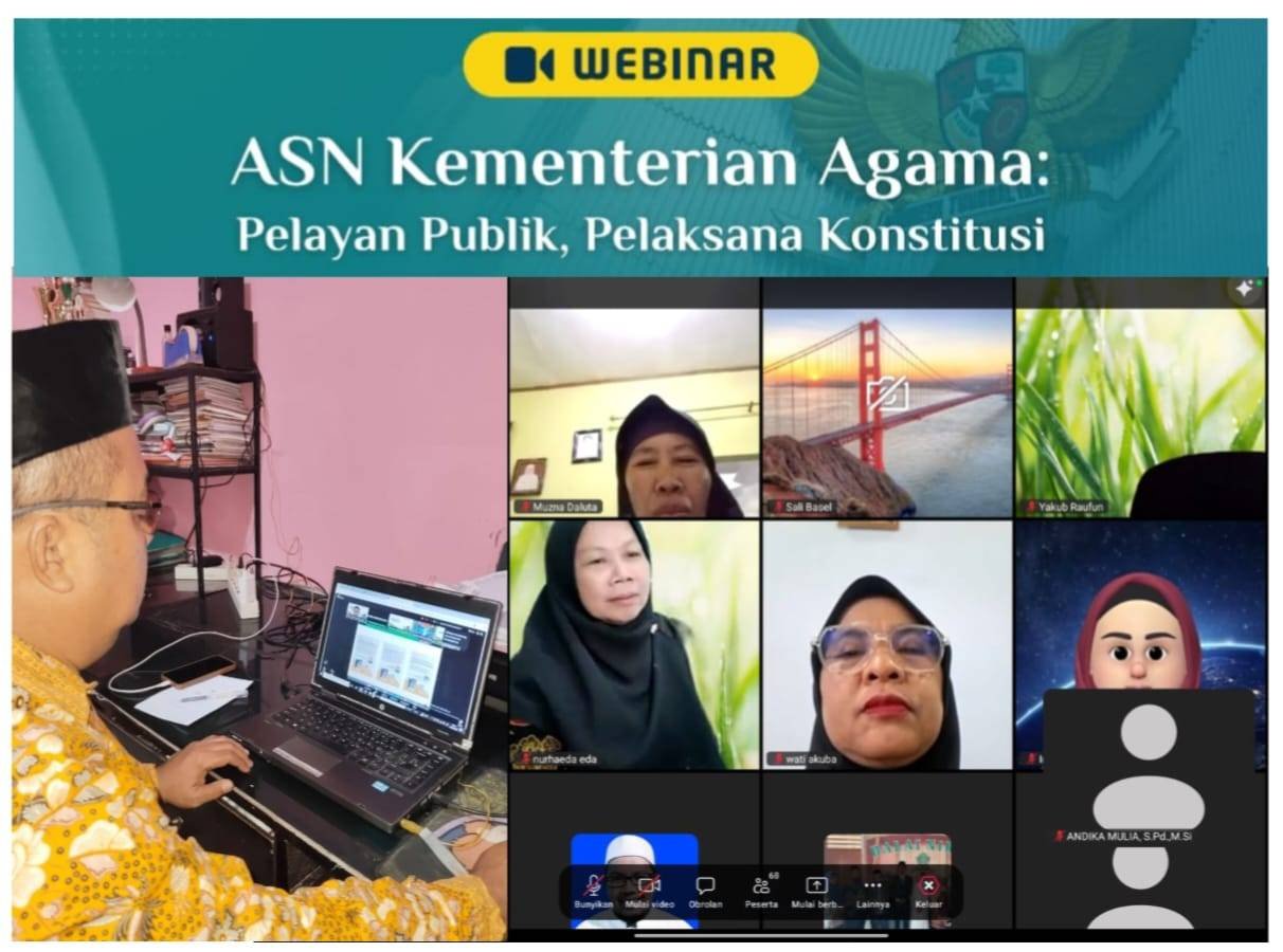 Kepala KUA Bosar Maligas Mengikuti Webinar ASN Kemenag Tentang Implementasi KUHP 2023
