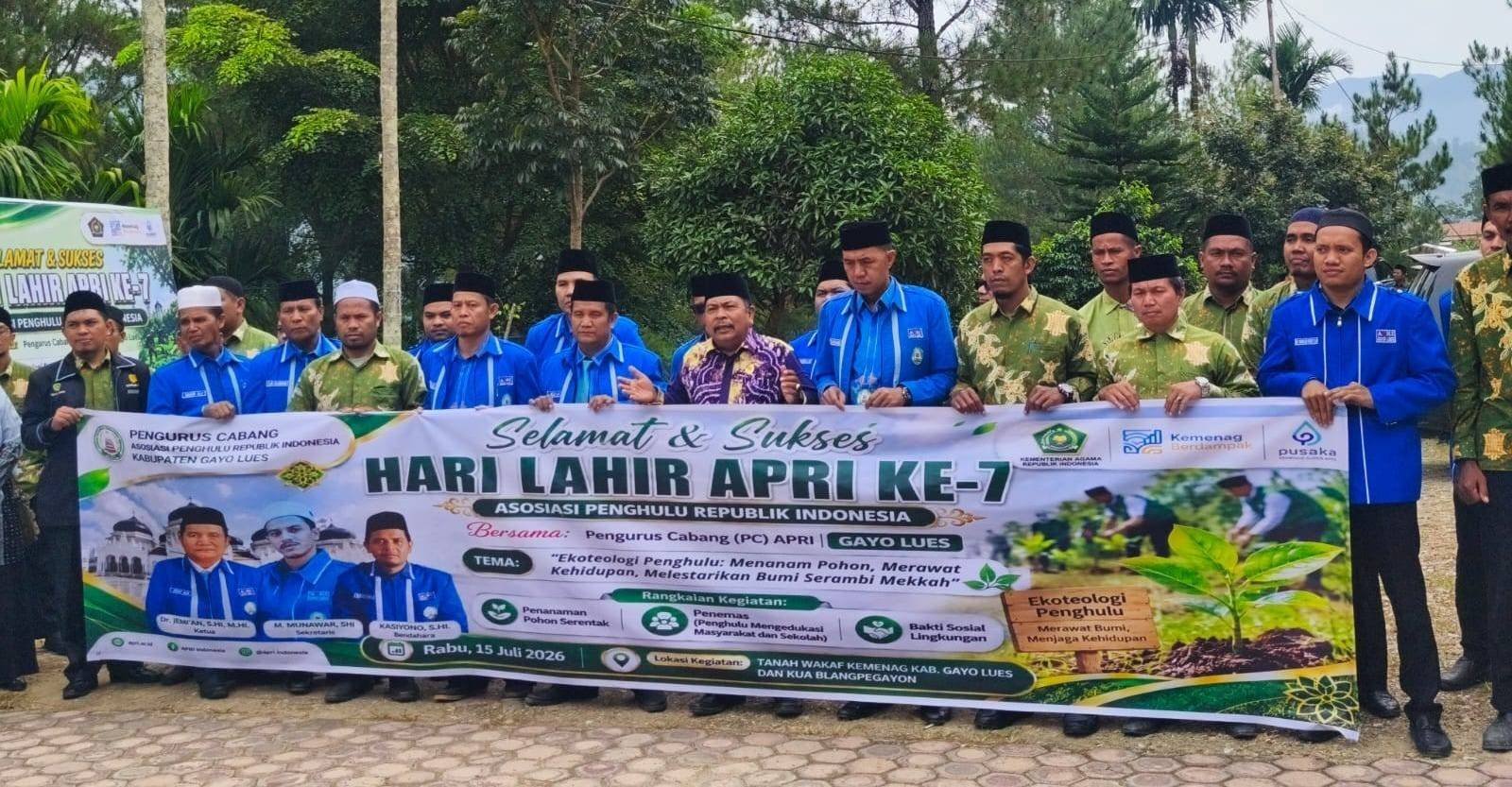 Peringati Harlah Ke-7, APRI Gayo Lues Dorong Penghulu Jadi Pelopor Pelestarian Lingkungan