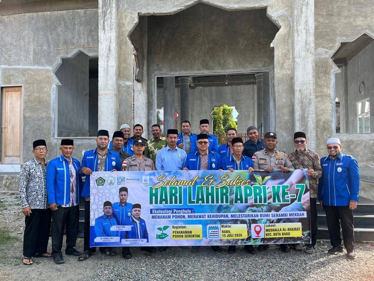 Penghulu Aceh Besar Peringati Harlah (Hari Lahir) Ke-7 dengan Penanaman Pohon