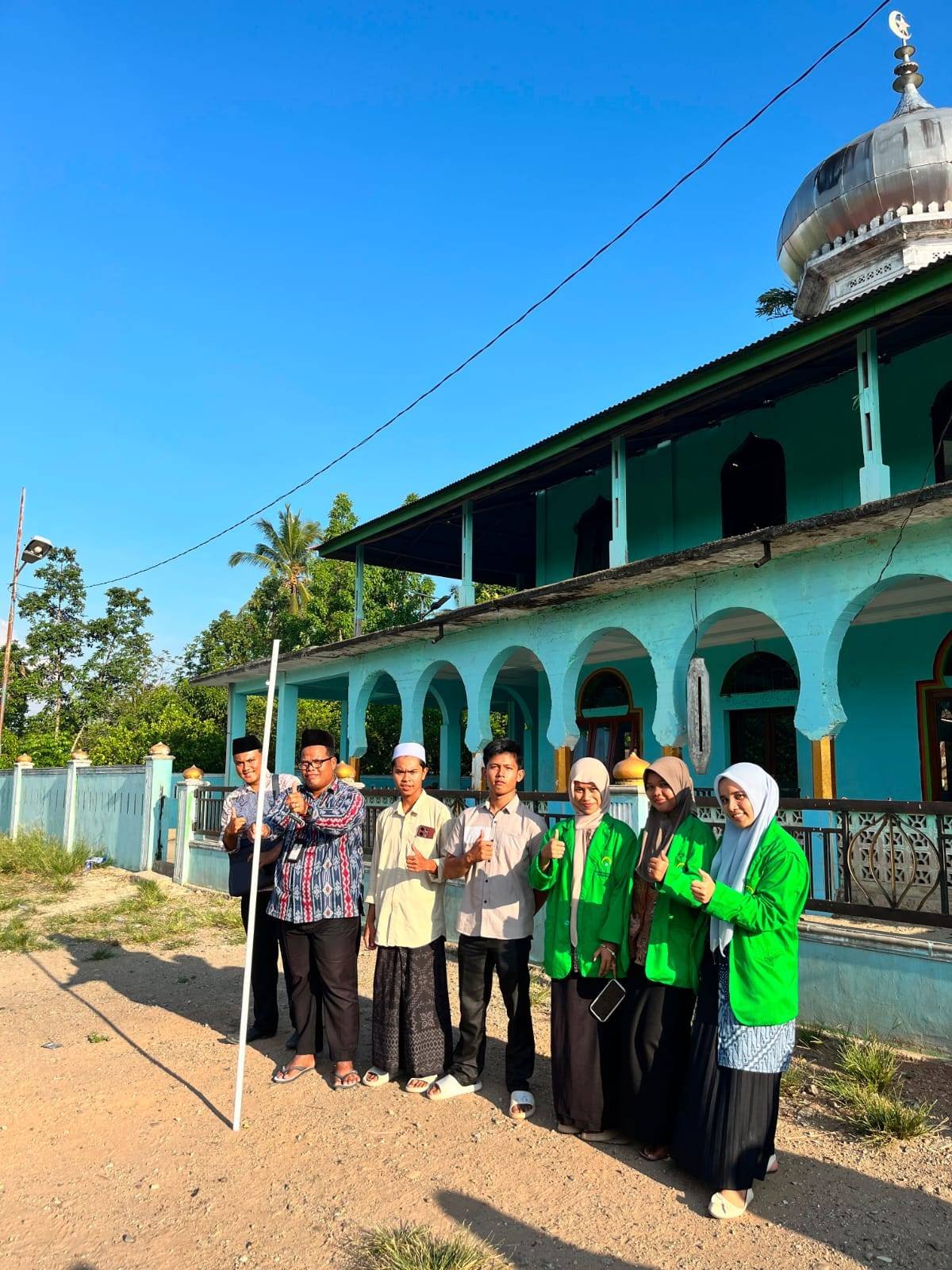 Momentum Rashdul Kiblat, KUA Naga Juang Ukur Arah Kiblat di Sejumlah Titik