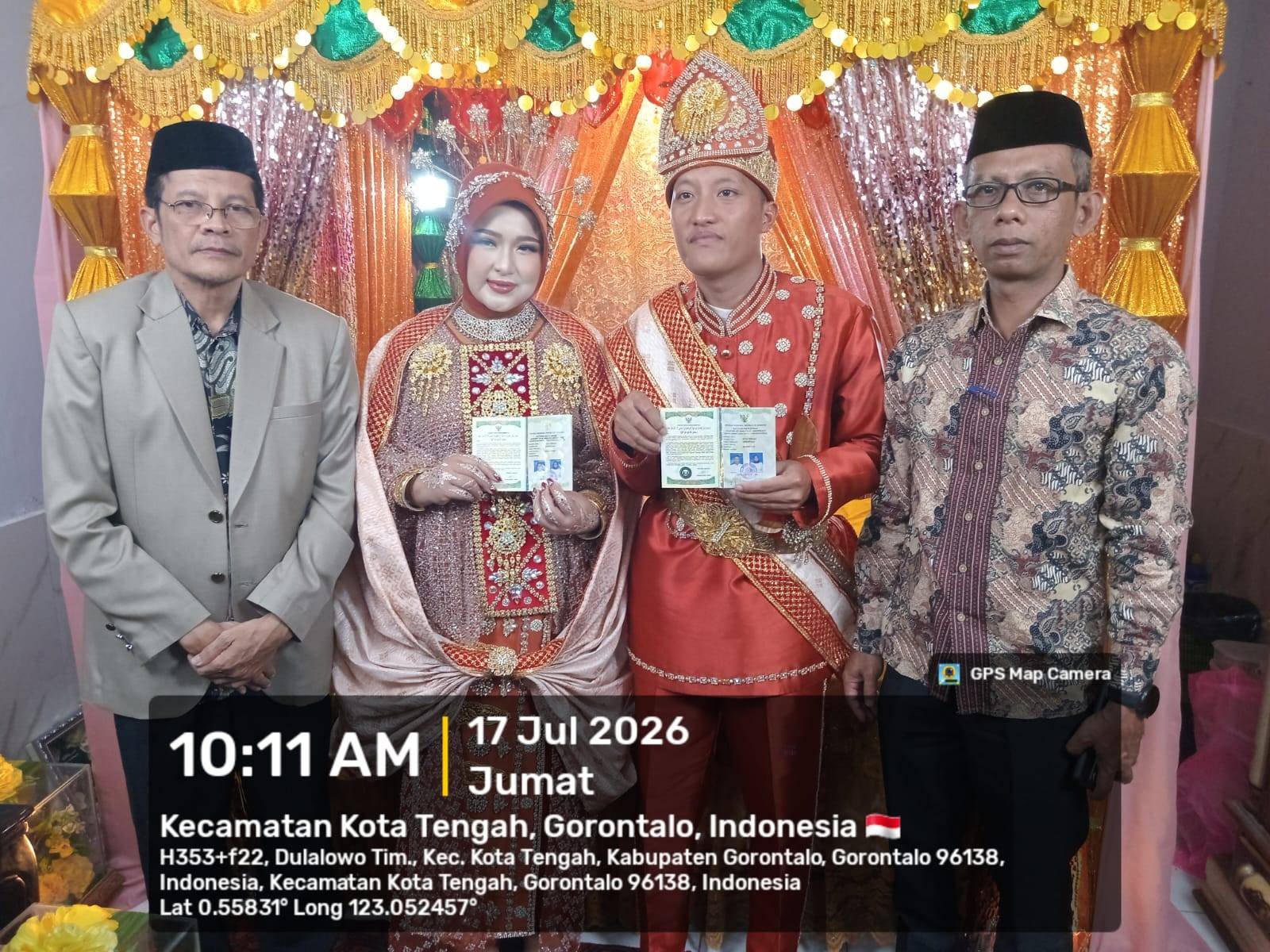 Tugas Tak Pernah Usai: Kepala KUA Kota Tengah bersama Penghulu Hadiri & Awasi Akad Nikah Spesial di Kelurahan Dulalowo Timur