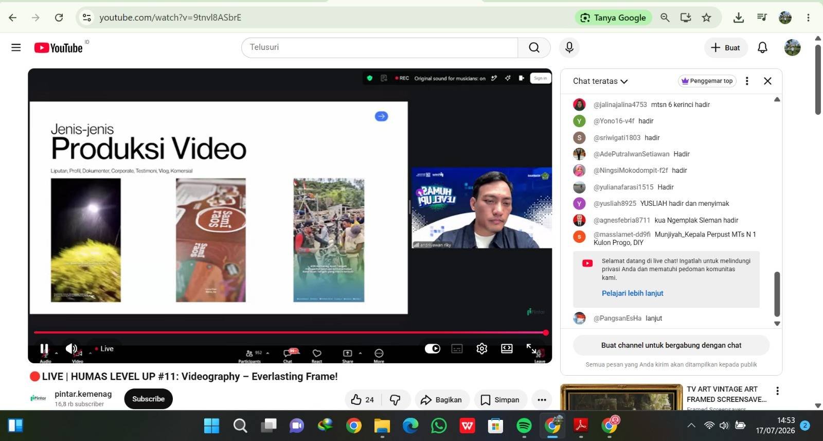 Asah Kemampuan Videografi, KUA Tuhemberua Ikuti Pelatihan Everlasting Frame