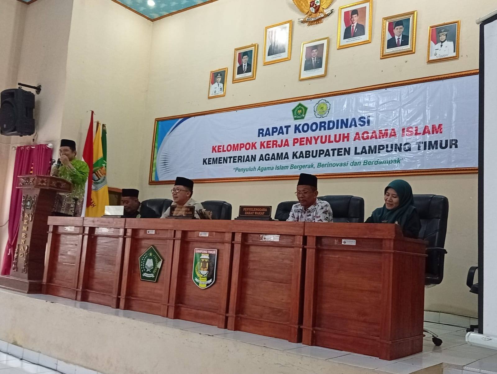 PAI KUA Purbolinggo Hadiri Rapat Koordinasi Pokjaluh di Aula Kemenag Lampung Timur