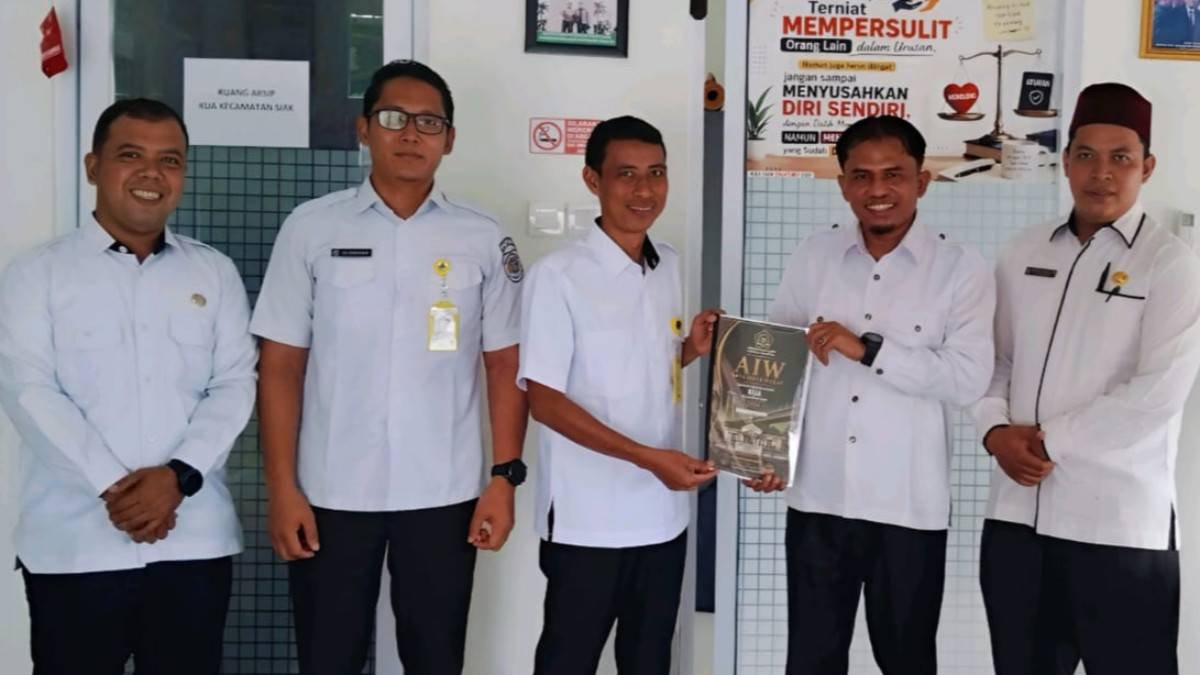 KUA Kecamatan Siak Terima Kunjungan Silaturahmi BPN Kabupaten Siak, Perkuat Sinergi Percepatan Sertifikasi Tanah Wakaf