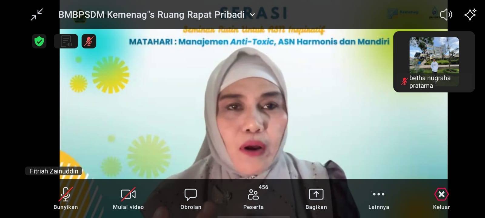 KUA Tuhemberua Ikuti Webinar SERASI, Wujudkan ASN Harmonis dan Bebas Toxic