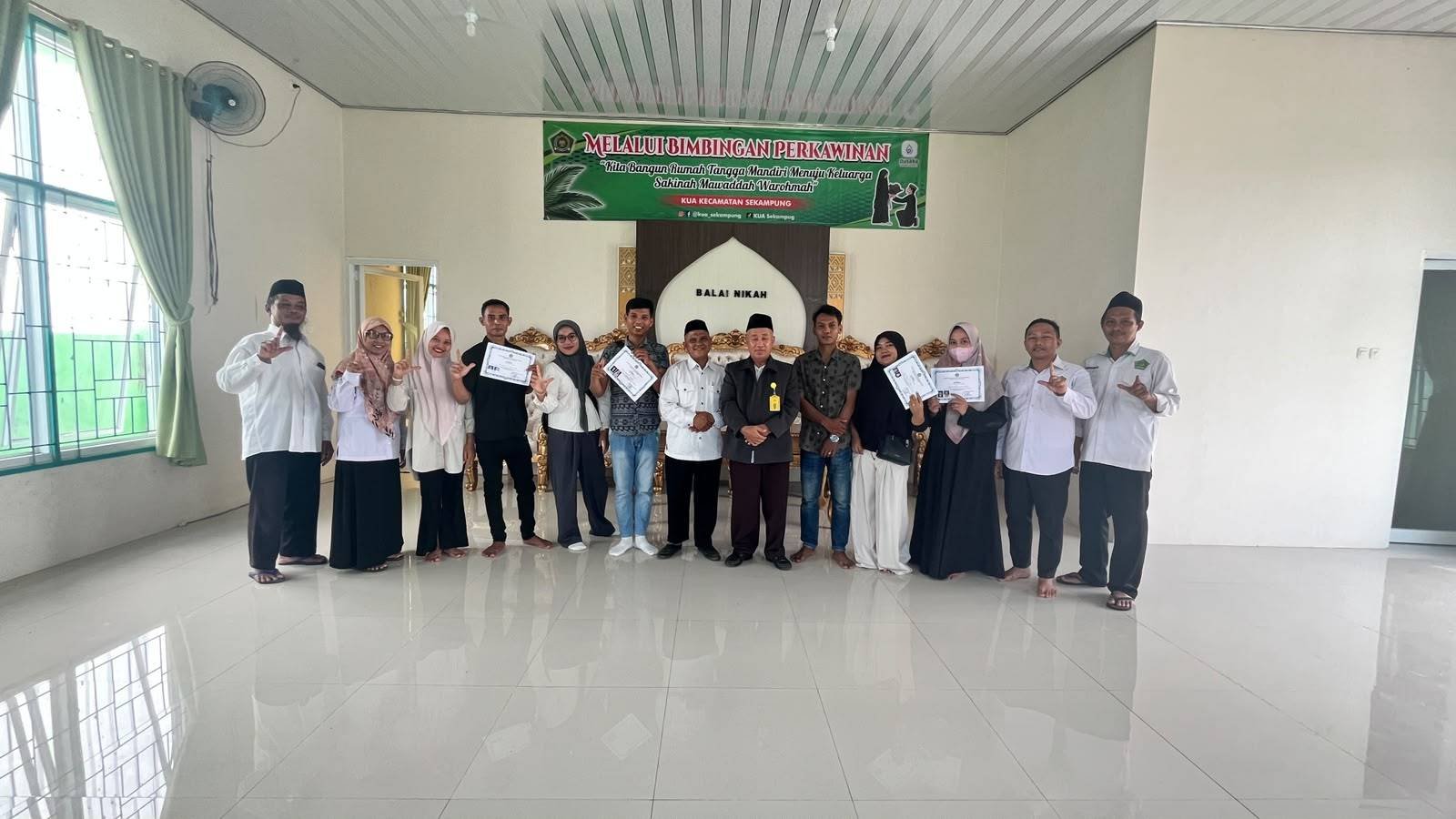 KUA Sekampung Bekali Empat Pasangan Calon Pengantin Melalui Suscatin, Wujudkan Keluarga Sakinah Sejak Awal