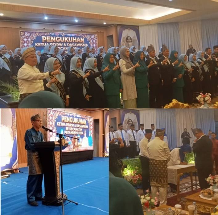 Ka. KUA Pekanbaru Kota Hadiri Pengukuhan Ketua RT/ RW dan Dasa Wisma Se-Kecamatan Pekanbaru Kota