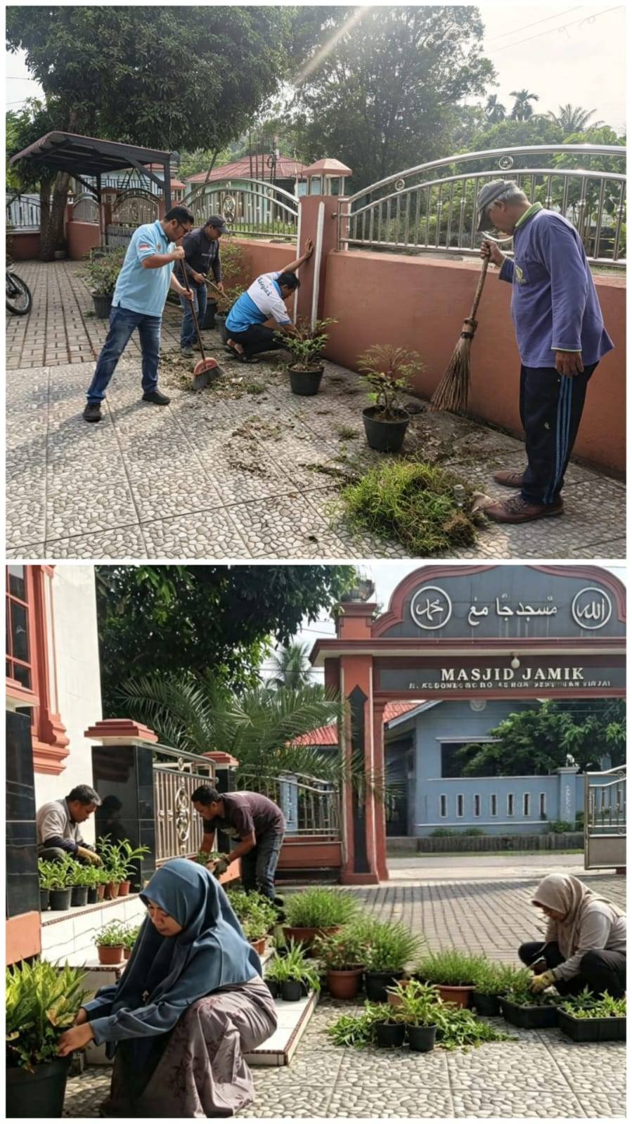 KUA Binjai Barat Gelar GEBER MAS, Wujudkan Masjid Bersih dan Nyaman untuk Ibadah