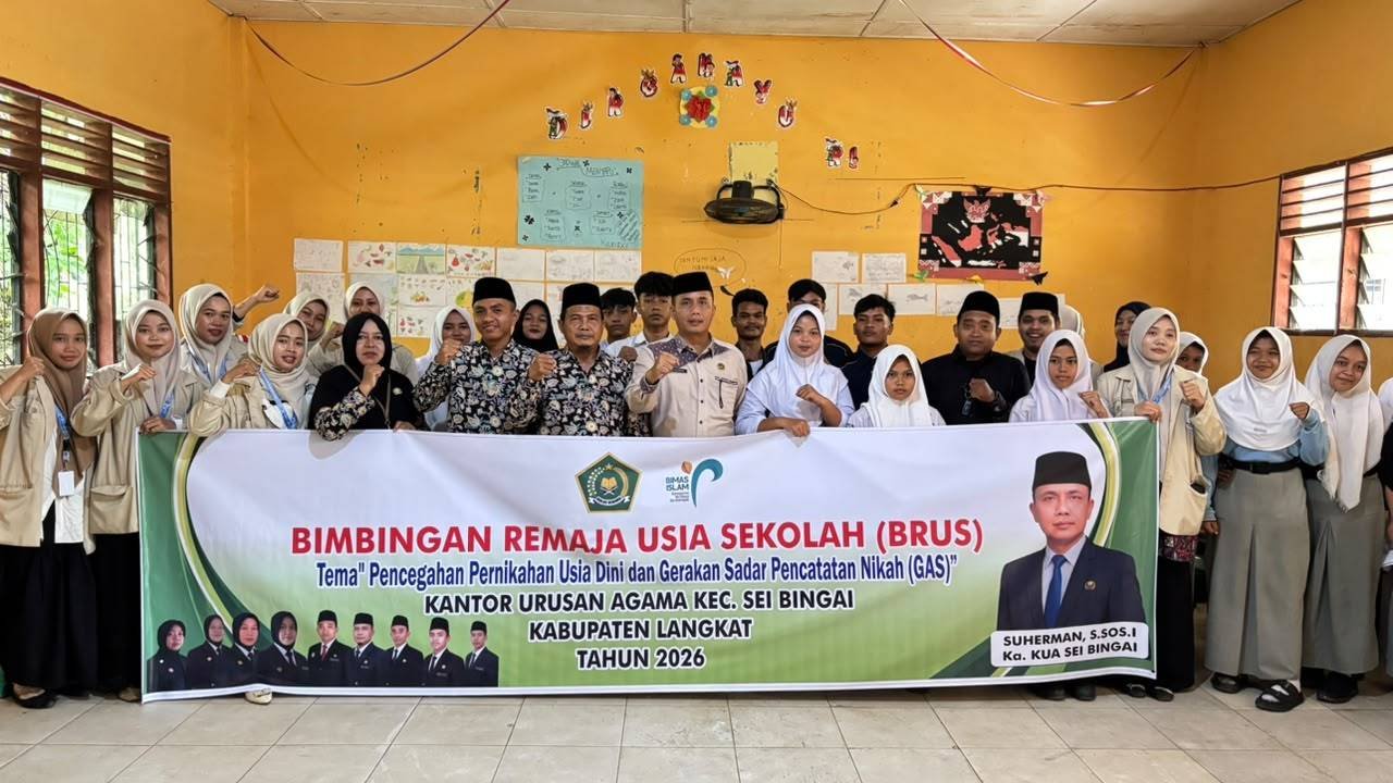 Cegah Pernikahan Dini, KUA Sei Bingai Gelar Bimbingan Perkawinan bagi Remaja Usia Sekolah