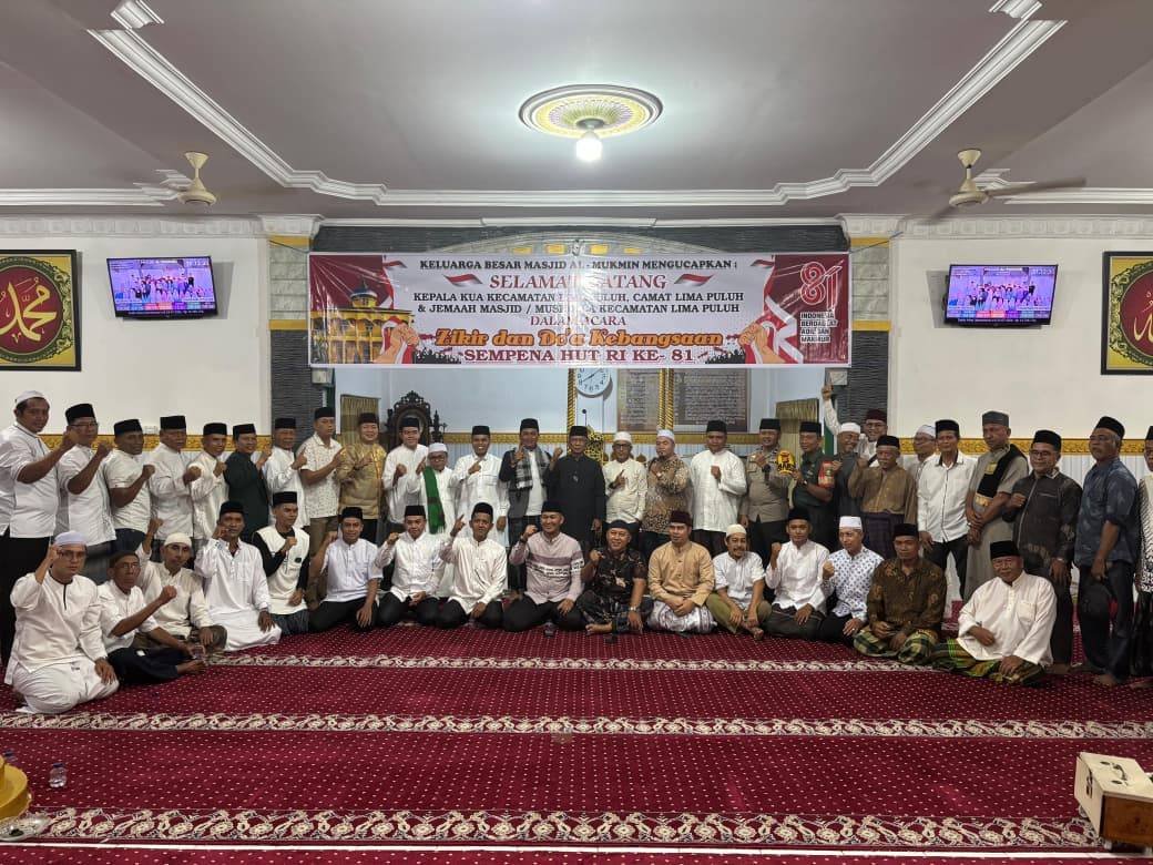 KUA Limapuluh Gelar Zikir dan Doa Kebangsaan Sempena HUT RI ke-81