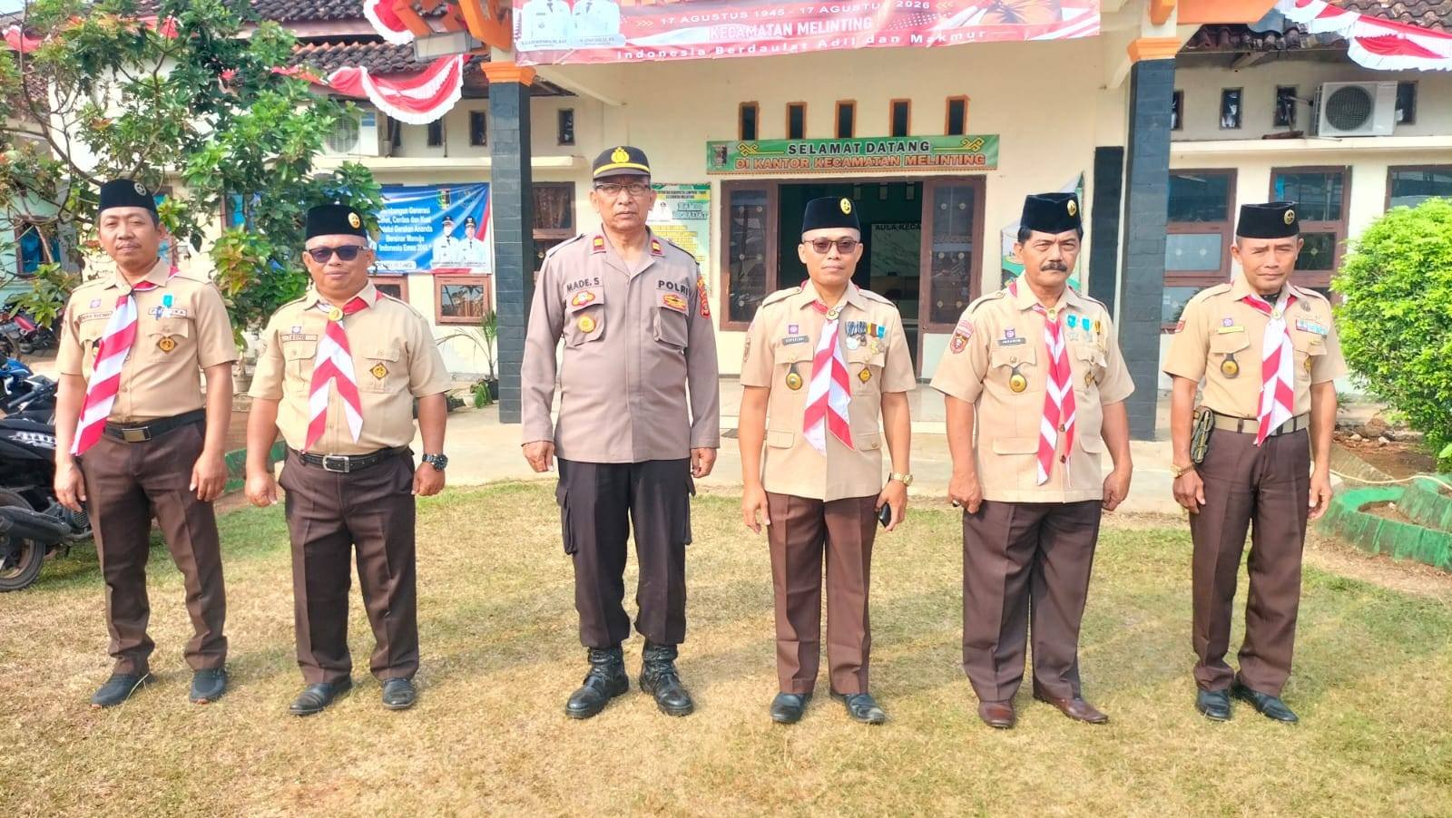Kepala KUA Melinting Hadiri Upacara Hari Pramuka ke-65