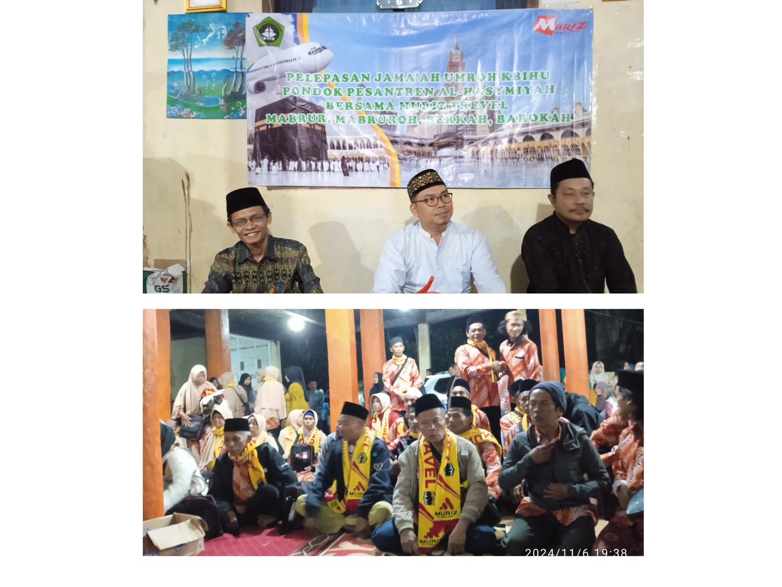 KUA AIR HITAM Hadiri pelepasan Jamaah Umroh Pondok Pesantren Alhasyimiyyah