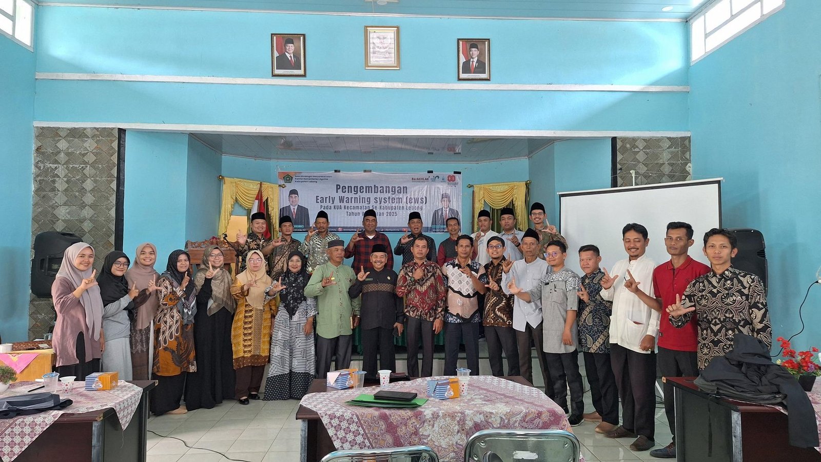 Seluruh Kepala KUA Kecamatan se-Kabupaten Lebong Ikuti Kegiatan Early Warning System (EWS)