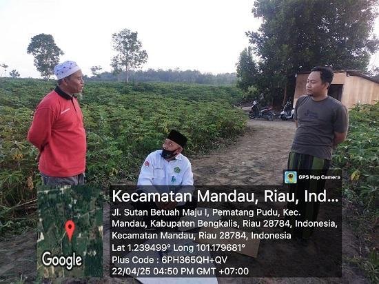 KUA Kec. Mandau Ukur Arah Kiblat Masjid Darussalam Al Uswah Kelurahan Pematang Pudu