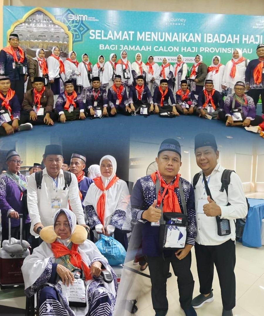 Kepala KUA Tapung Hulu Antar Langsung Jemaah Calon Haji ke Asrama Haji Batam