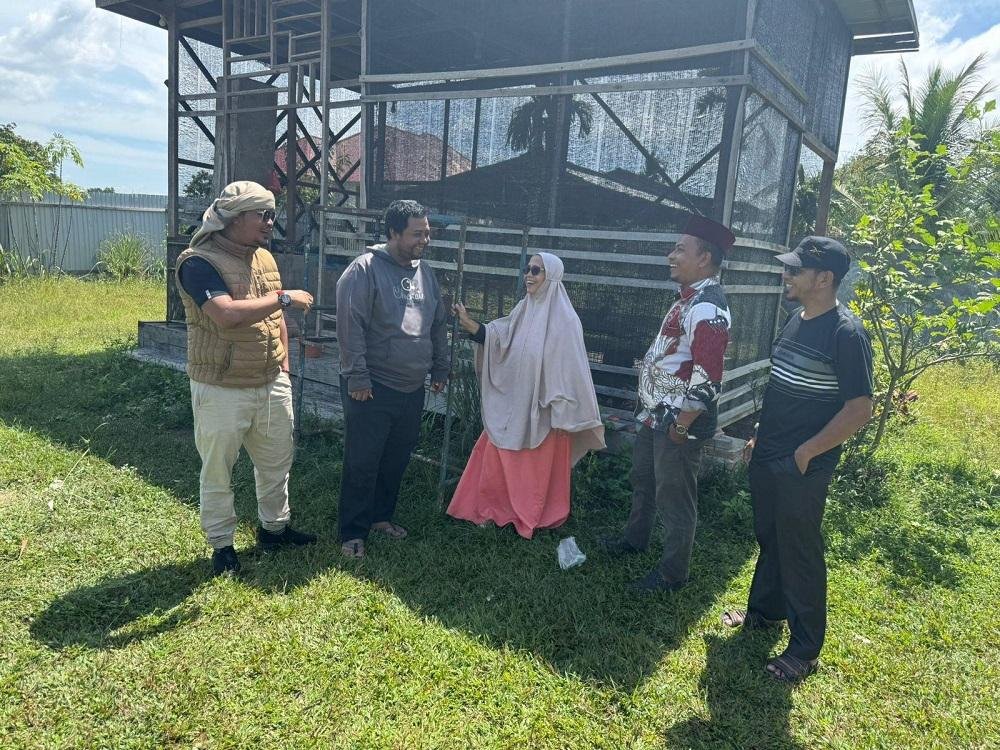 Kepala KUA Kec. Bathin Solapan Tinjau Lokasi Tanah Wakaf