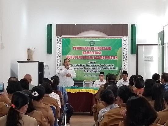 Kepala KUA Kec. Mandau Dampingi Kemenag Bengkalis Pada Acara Pembinaan Kompetensi Guru Pendidikan Agama Kristen