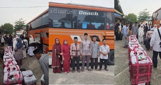 Kepala dan Staff KUA Kec. Mandau Sambut Jemaah Haji Kloter 15 Rayon Mandau Penuh Kehangatan dan Kekeluargaan