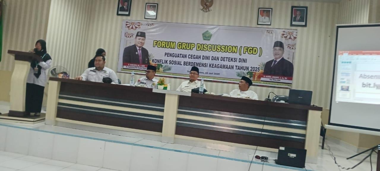 Kepala KUA Inuman Hadiri FGD Penguatan Cegah Dini dan Deteksi Konflik Sosial Berdimensi Keagamaan