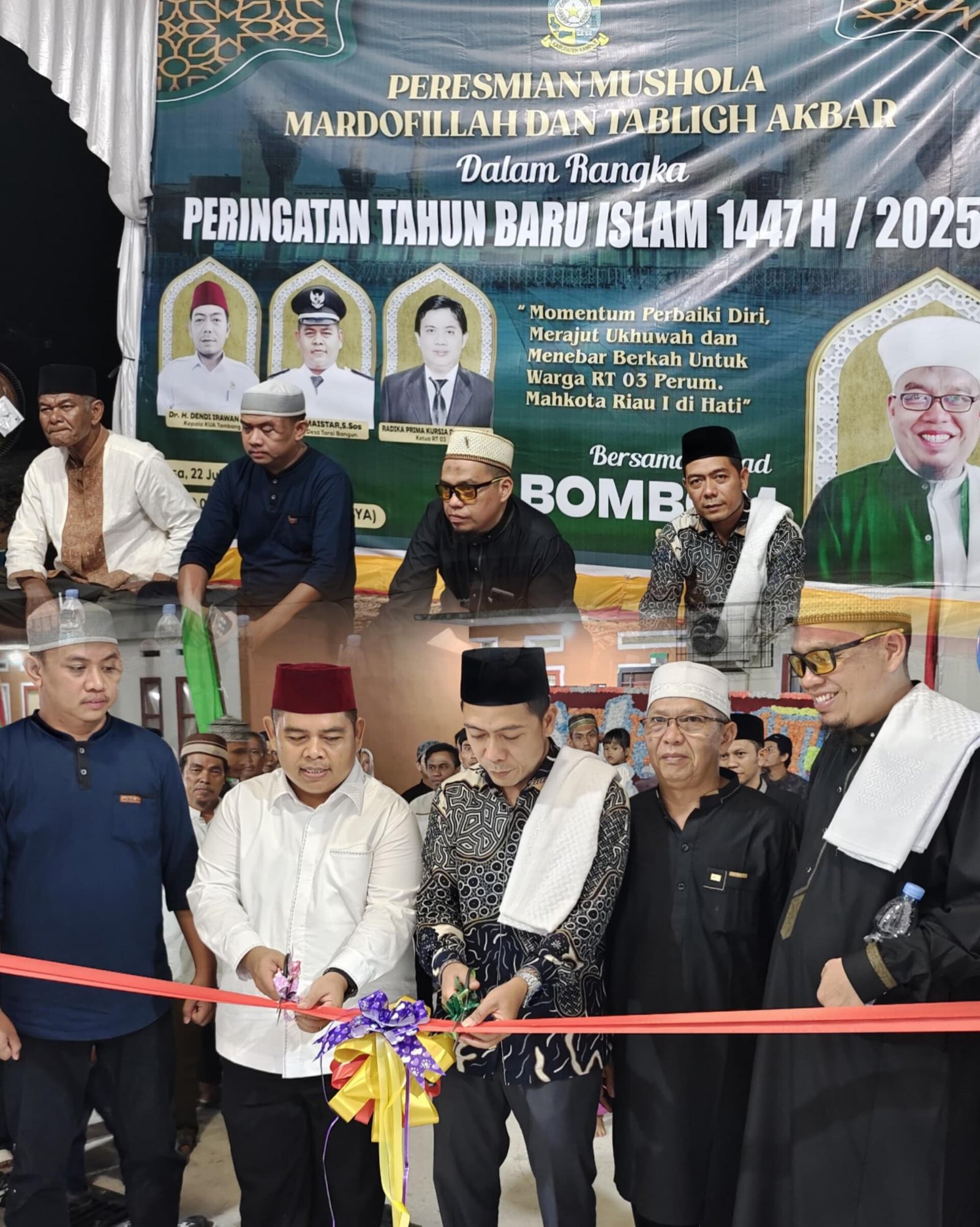 Ka. Tambang Hadiri Peresmian Mushola Mardofillah dan Tabligh Akbar Tahun Baru Islam 1447 H di Perumahan Mahkota Riau I