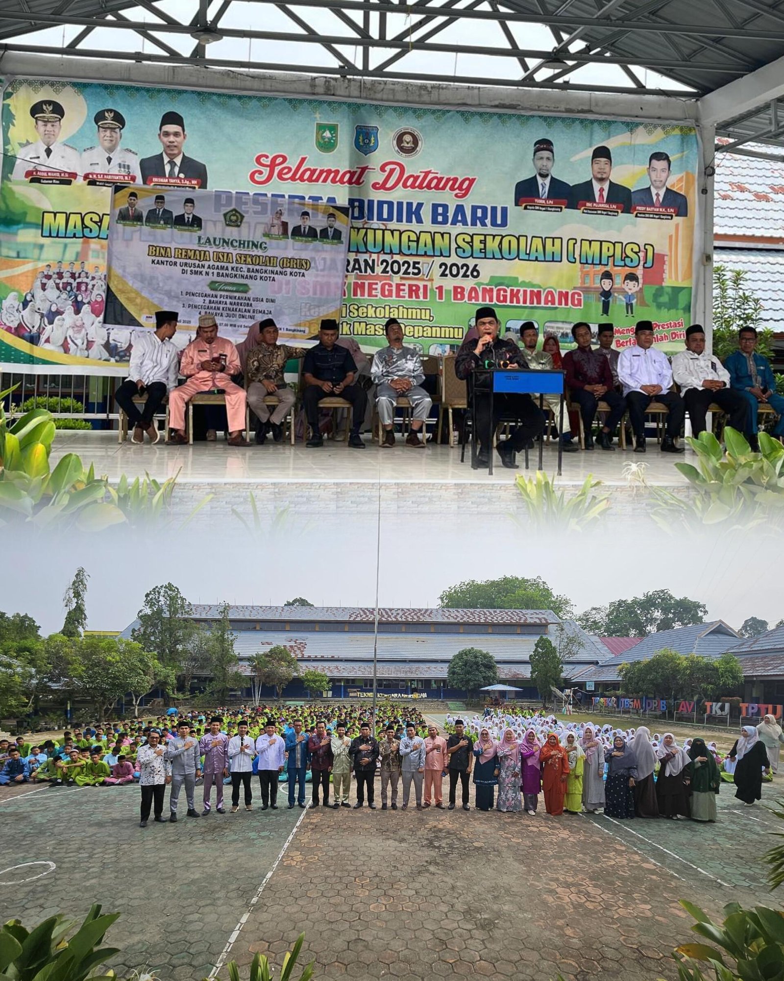 Launching Program BRUS di SMKN 1 Bangkinang, Lebih dari 1000 Pelajar Antusias Ikuti Penyuluhan Remaja